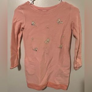 Gymboree Wildflower Weekend Butterfly French Terry Shift Sweater Dress size 7